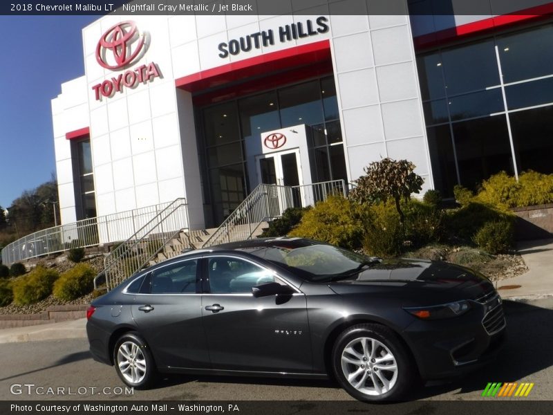 Nightfall Gray Metallic / Jet Black 2018 Chevrolet Malibu LT