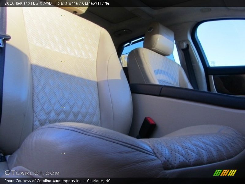 Polaris White / Cashew/Truffle 2016 Jaguar XJ L 3.0 AWD