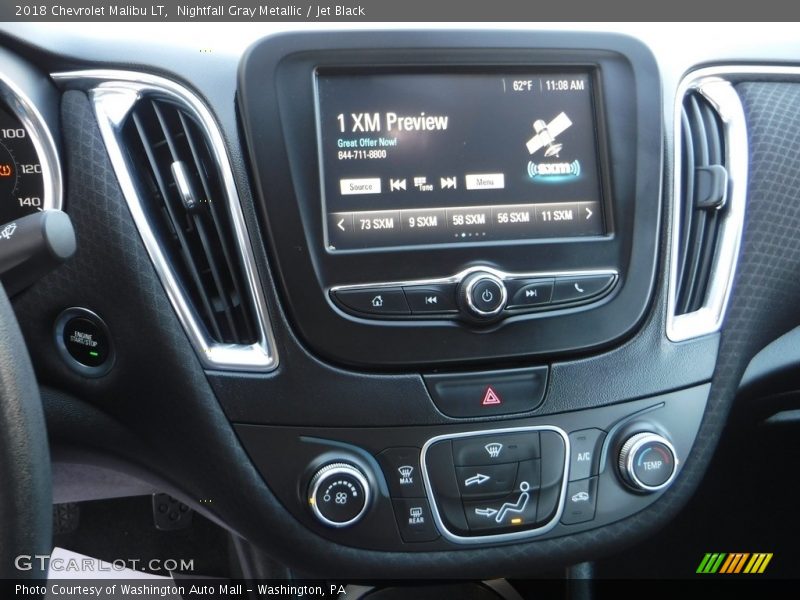 Nightfall Gray Metallic / Jet Black 2018 Chevrolet Malibu LT