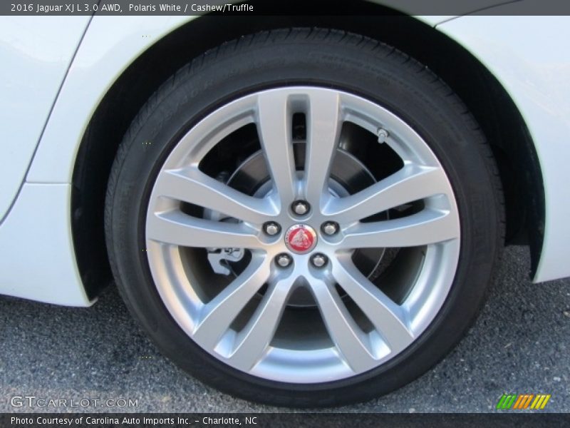 Polaris White / Cashew/Truffle 2016 Jaguar XJ L 3.0 AWD