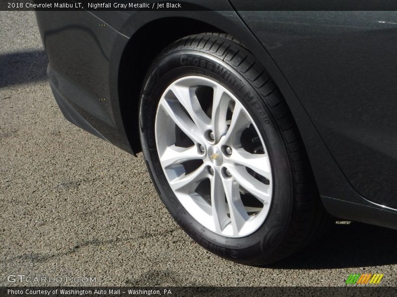 Nightfall Gray Metallic / Jet Black 2018 Chevrolet Malibu LT