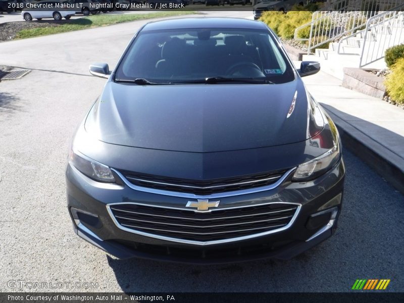 Nightfall Gray Metallic / Jet Black 2018 Chevrolet Malibu LT
