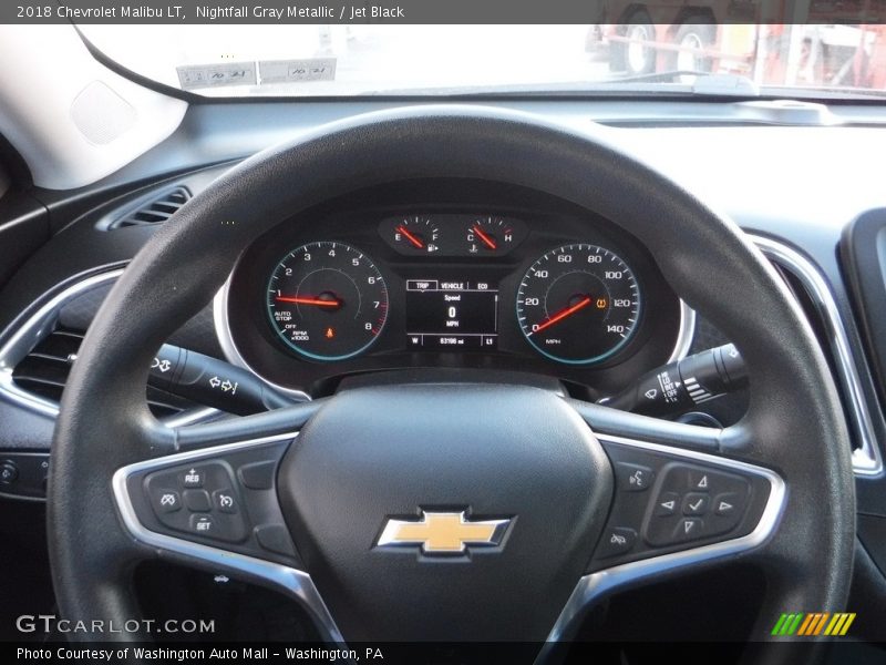 Nightfall Gray Metallic / Jet Black 2018 Chevrolet Malibu LT