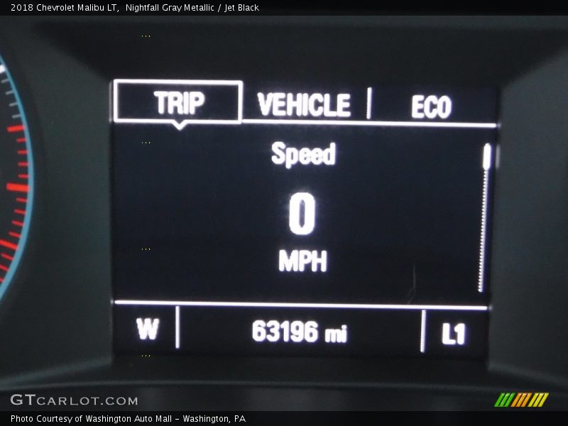 Nightfall Gray Metallic / Jet Black 2018 Chevrolet Malibu LT