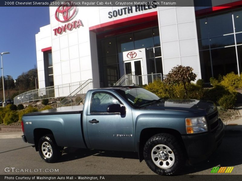 Graystone Metallic / Dark Titanium 2008 Chevrolet Silverado 1500 Work Truck Regular Cab 4x4