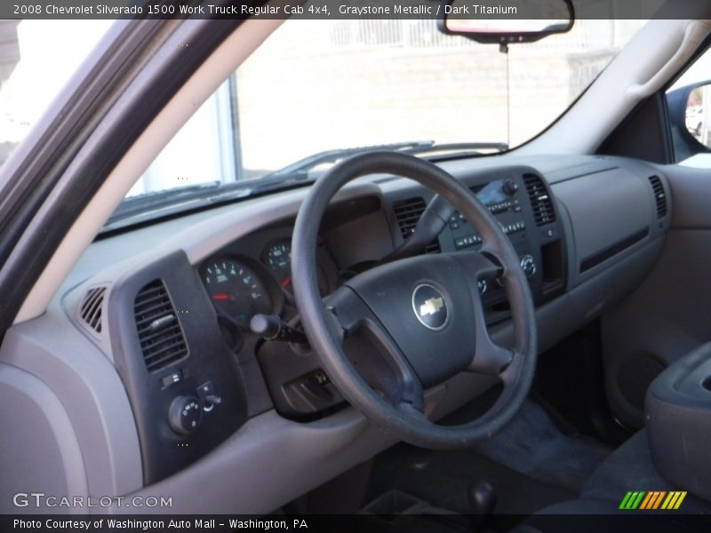 Graystone Metallic / Dark Titanium 2008 Chevrolet Silverado 1500 Work Truck Regular Cab 4x4