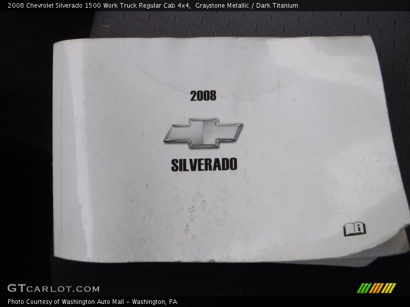 Graystone Metallic / Dark Titanium 2008 Chevrolet Silverado 1500 Work Truck Regular Cab 4x4
