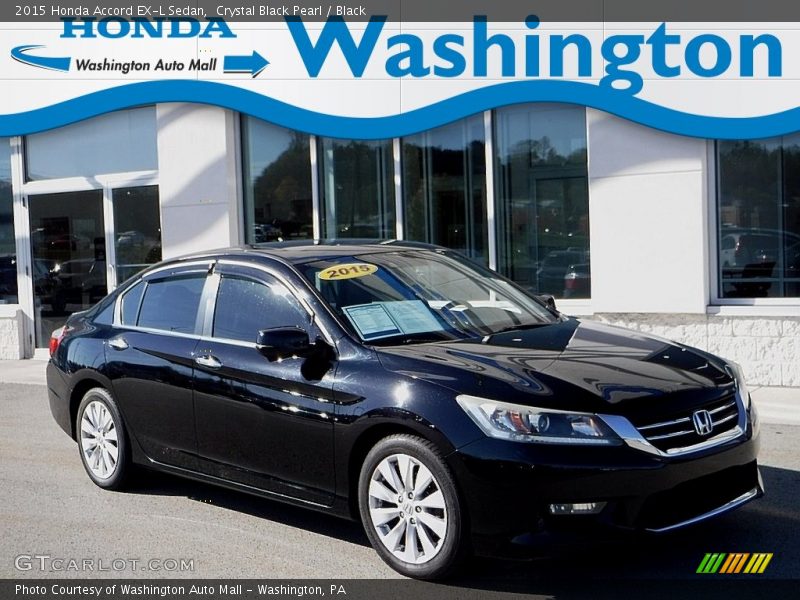 Crystal Black Pearl / Black 2015 Honda Accord EX-L Sedan