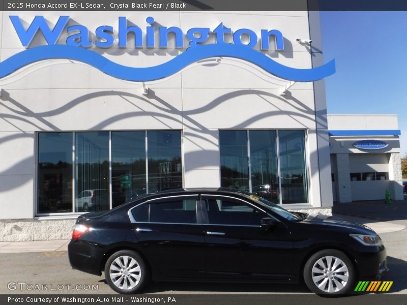 Crystal Black Pearl / Black 2015 Honda Accord EX-L Sedan