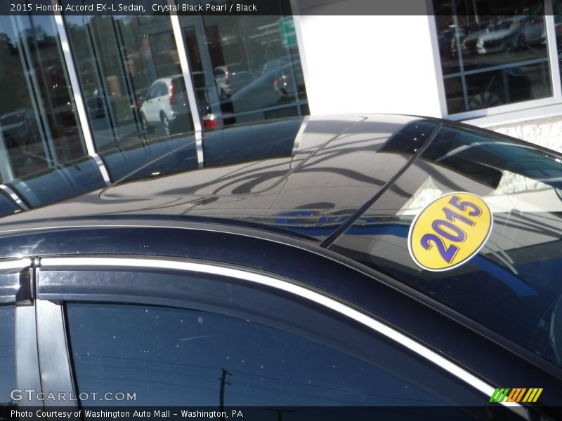 Crystal Black Pearl / Black 2015 Honda Accord EX-L Sedan