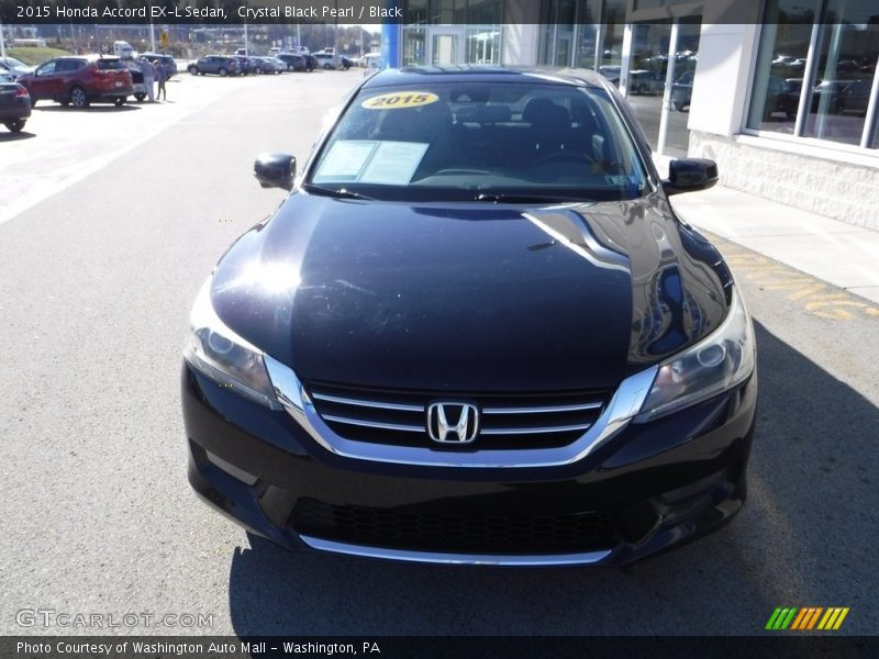 Crystal Black Pearl / Black 2015 Honda Accord EX-L Sedan