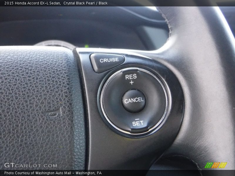 Crystal Black Pearl / Black 2015 Honda Accord EX-L Sedan