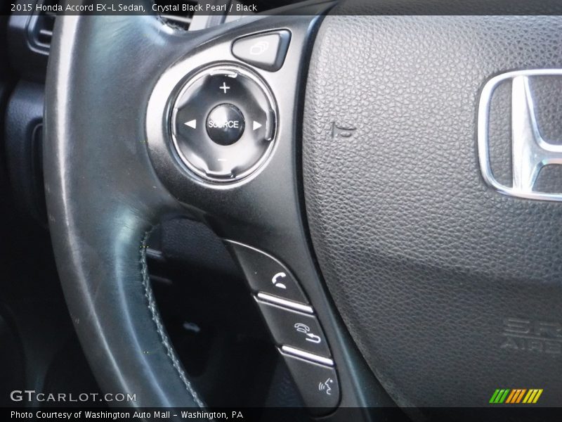 Crystal Black Pearl / Black 2015 Honda Accord EX-L Sedan