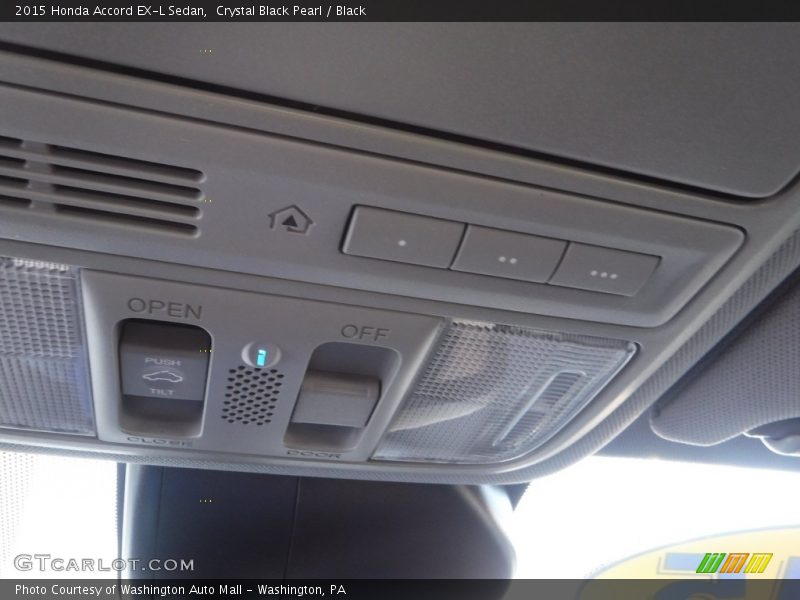 Crystal Black Pearl / Black 2015 Honda Accord EX-L Sedan