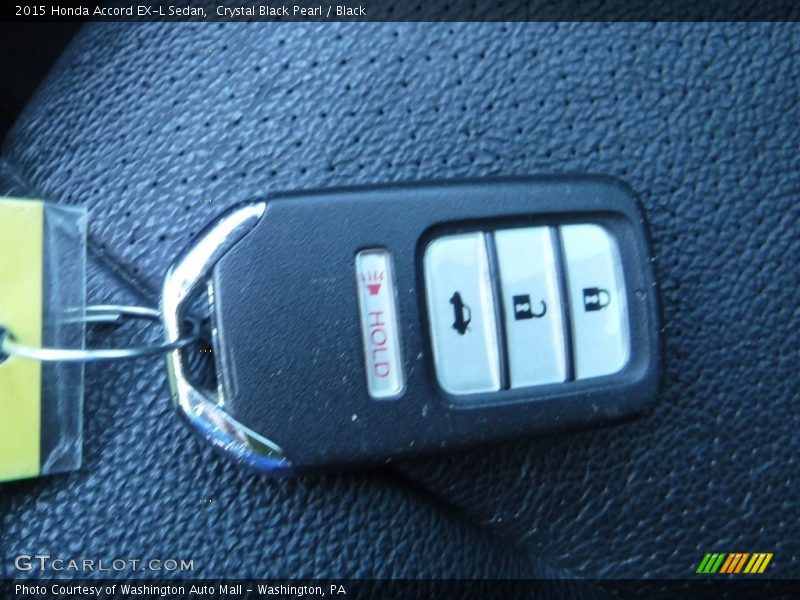 Crystal Black Pearl / Black 2015 Honda Accord EX-L Sedan