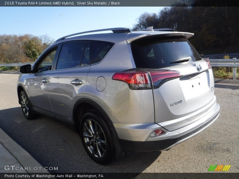 Silver Sky Metallic / Black 2018 Toyota RAV4 Limited AWD Hybrid