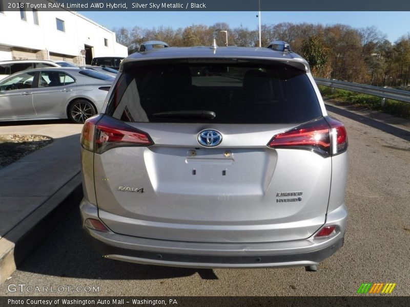 Silver Sky Metallic / Black 2018 Toyota RAV4 Limited AWD Hybrid