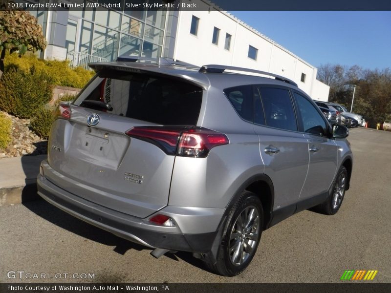 Silver Sky Metallic / Black 2018 Toyota RAV4 Limited AWD Hybrid