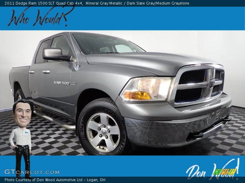 Mineral Gray Metallic / Dark Slate Gray/Medium Graystone 2011 Dodge Ram 1500 SLT Quad Cab 4x4