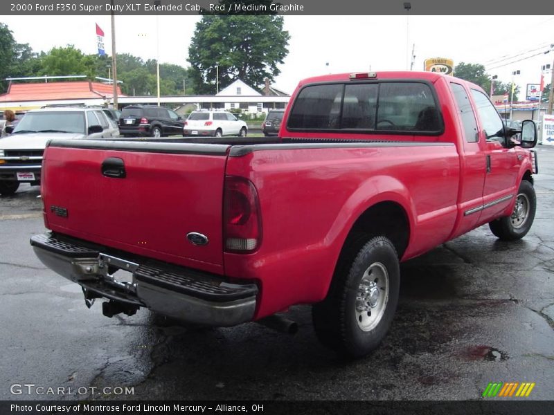 Red / Medium Graphite 2000 Ford F350 Super Duty XLT Extended Cab