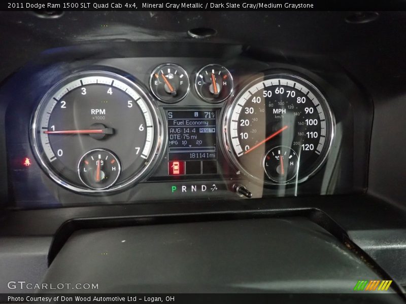 Mineral Gray Metallic / Dark Slate Gray/Medium Graystone 2011 Dodge Ram 1500 SLT Quad Cab 4x4