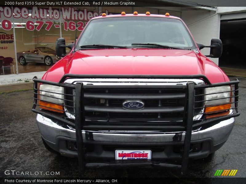 Red / Medium Graphite 2000 Ford F350 Super Duty XLT Extended Cab