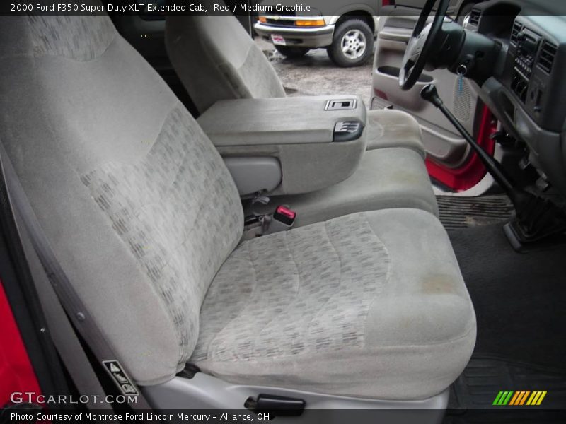 Red / Medium Graphite 2000 Ford F350 Super Duty XLT Extended Cab