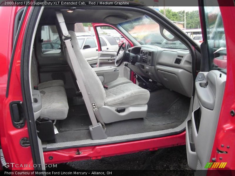 Red / Medium Graphite 2000 Ford F350 Super Duty XLT Extended Cab