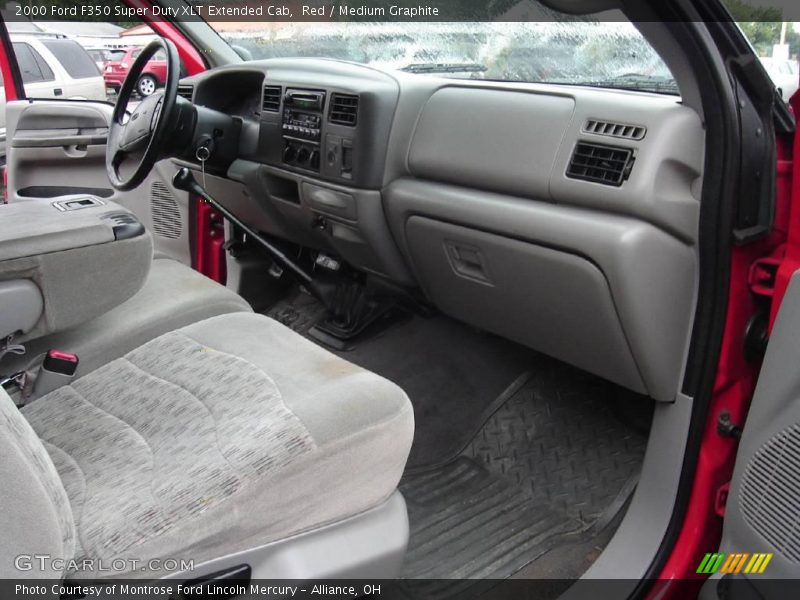 Red / Medium Graphite 2000 Ford F350 Super Duty XLT Extended Cab