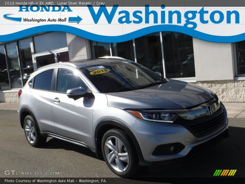 Lunar Silver Metallic / Gray 2019 Honda HR-V EX AWD