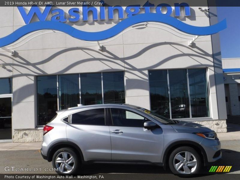 Lunar Silver Metallic / Gray 2019 Honda HR-V EX AWD