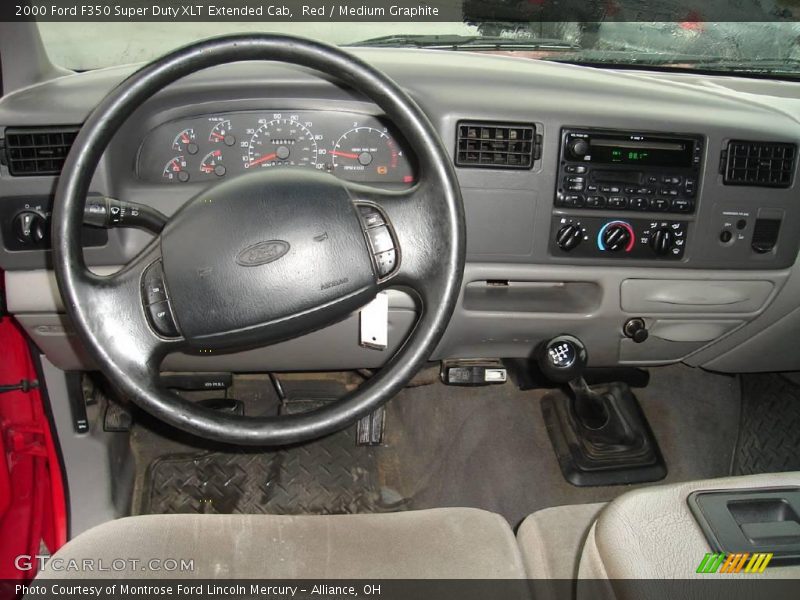 Red / Medium Graphite 2000 Ford F350 Super Duty XLT Extended Cab