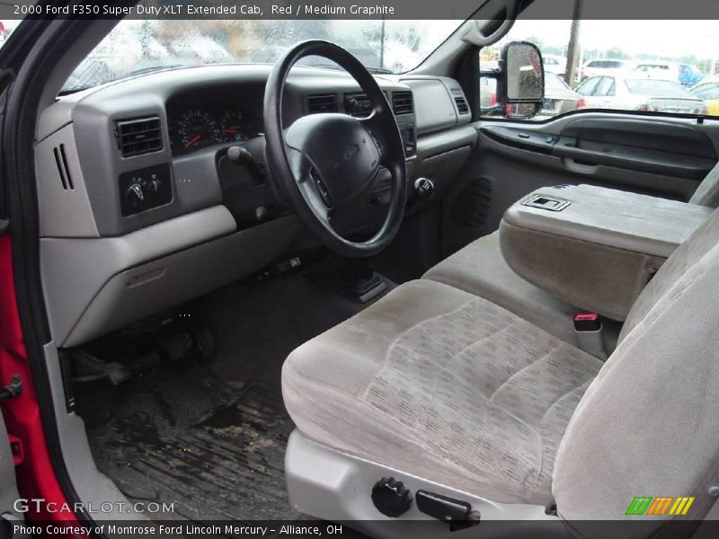 Red / Medium Graphite 2000 Ford F350 Super Duty XLT Extended Cab
