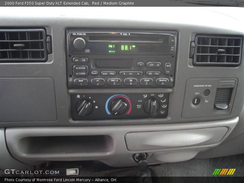 Red / Medium Graphite 2000 Ford F350 Super Duty XLT Extended Cab