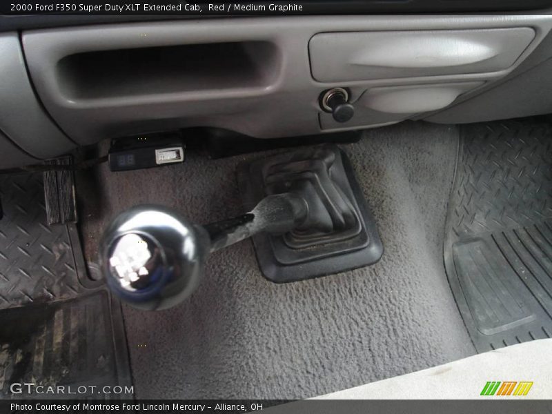Red / Medium Graphite 2000 Ford F350 Super Duty XLT Extended Cab