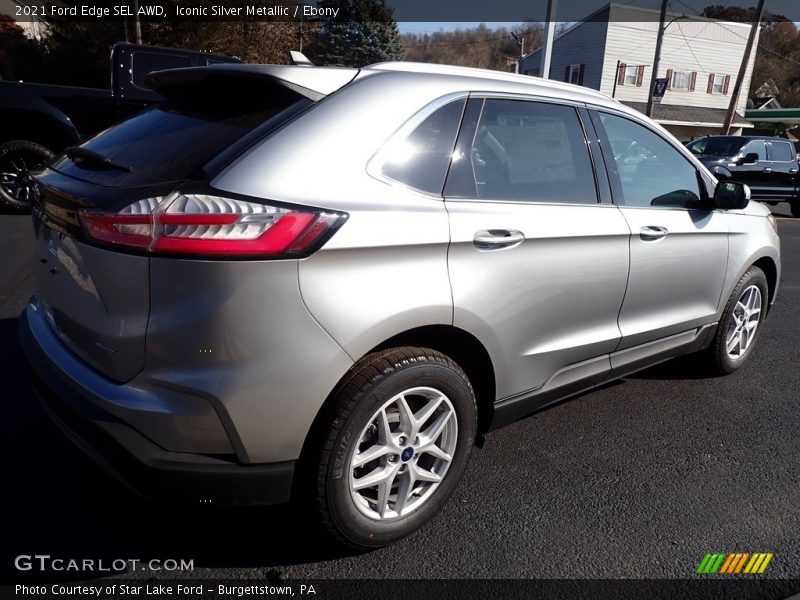 Iconic Silver Metallic / Ebony 2021 Ford Edge SEL AWD