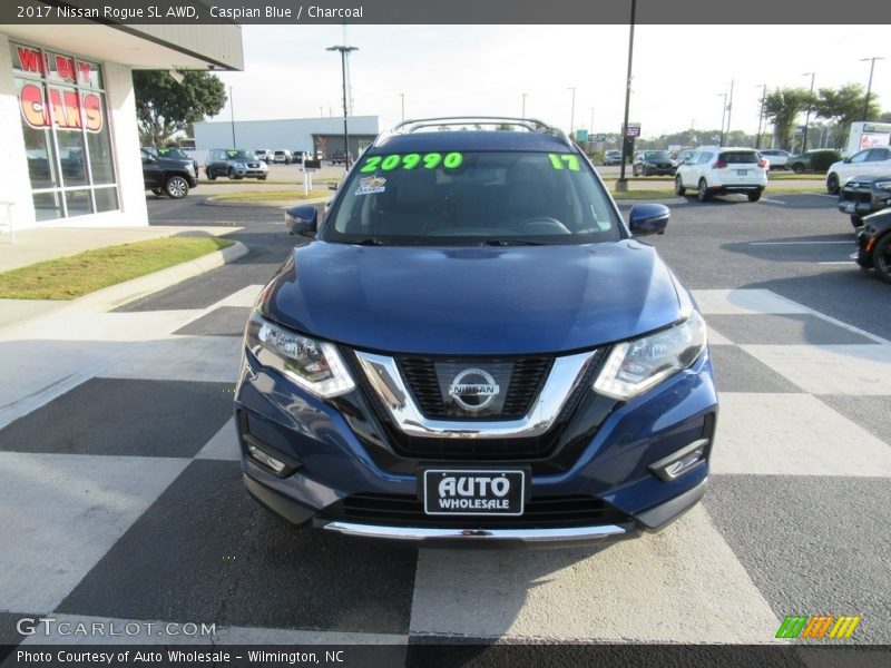 Caspian Blue / Charcoal 2017 Nissan Rogue SL AWD