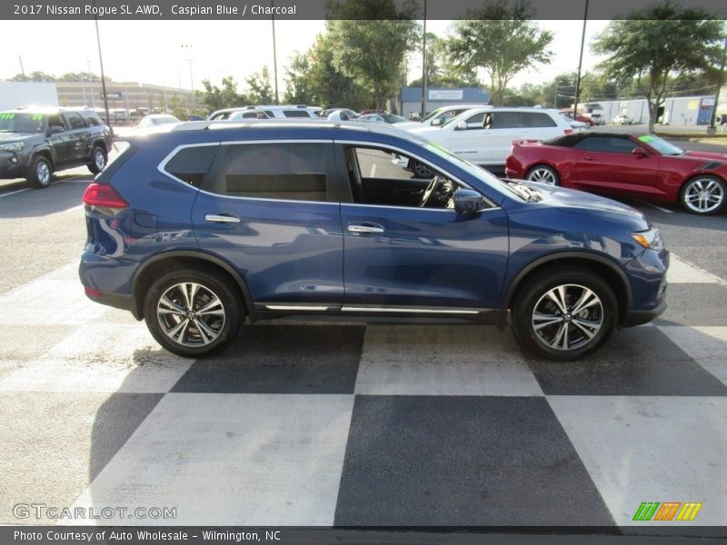 Caspian Blue / Charcoal 2017 Nissan Rogue SL AWD