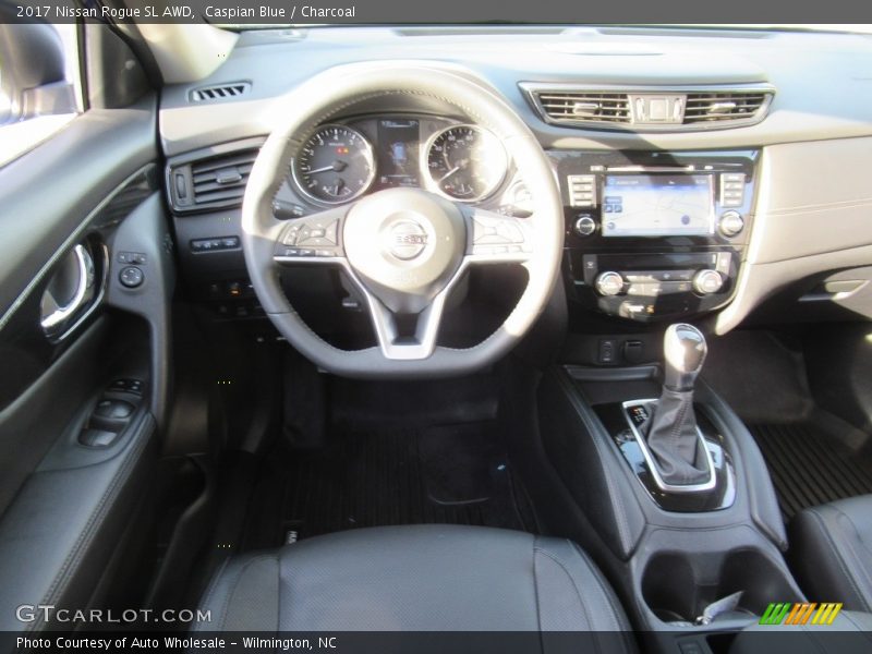 Caspian Blue / Charcoal 2017 Nissan Rogue SL AWD