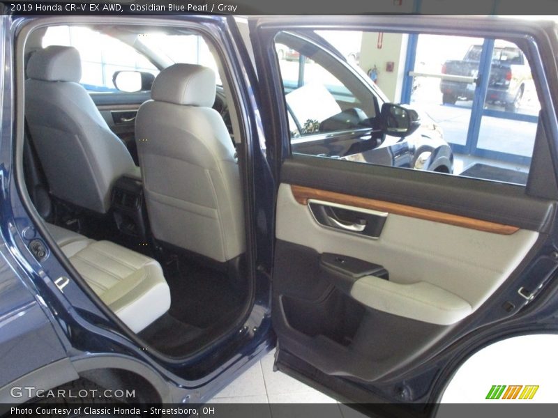 Obsidian Blue Pearl / Gray 2019 Honda CR-V EX AWD