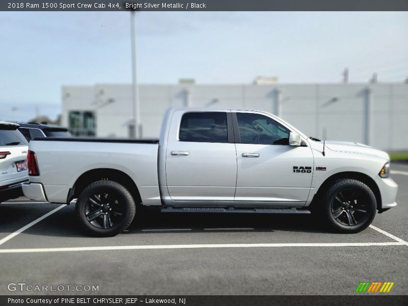Bright Silver Metallic / Black 2018 Ram 1500 Sport Crew Cab 4x4