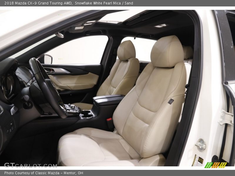 Snowflake White Pearl Mica / Sand 2018 Mazda CX-9 Grand Touring AWD