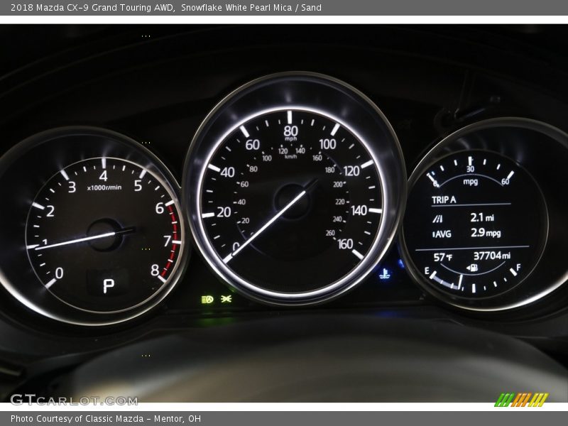 Snowflake White Pearl Mica / Sand 2018 Mazda CX-9 Grand Touring AWD