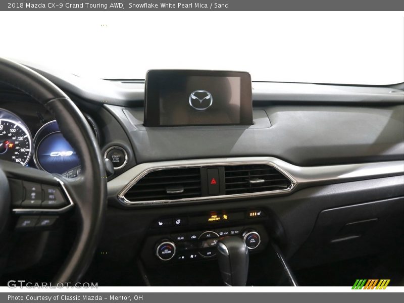 Snowflake White Pearl Mica / Sand 2018 Mazda CX-9 Grand Touring AWD