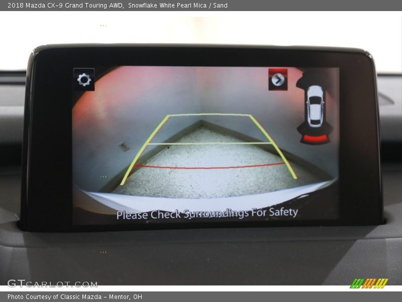 Snowflake White Pearl Mica / Sand 2018 Mazda CX-9 Grand Touring AWD