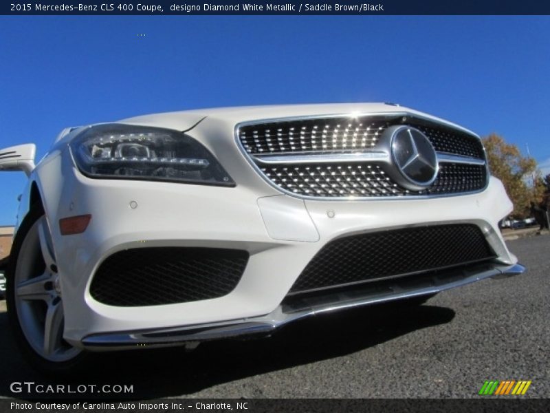 designo Diamond White Metallic / Saddle Brown/Black 2015 Mercedes-Benz CLS 400 Coupe
