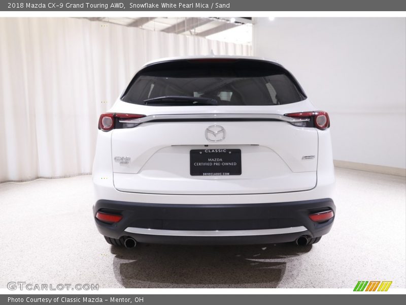 Snowflake White Pearl Mica / Sand 2018 Mazda CX-9 Grand Touring AWD