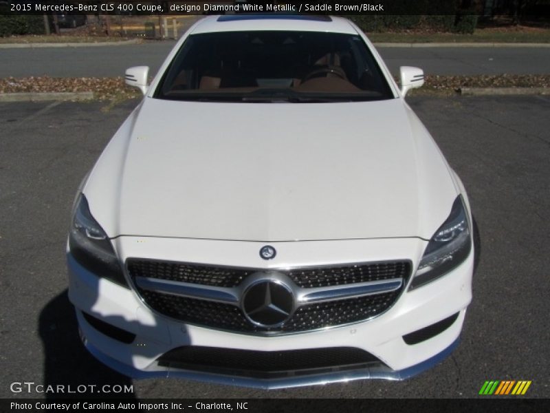 designo Diamond White Metallic / Saddle Brown/Black 2015 Mercedes-Benz CLS 400 Coupe