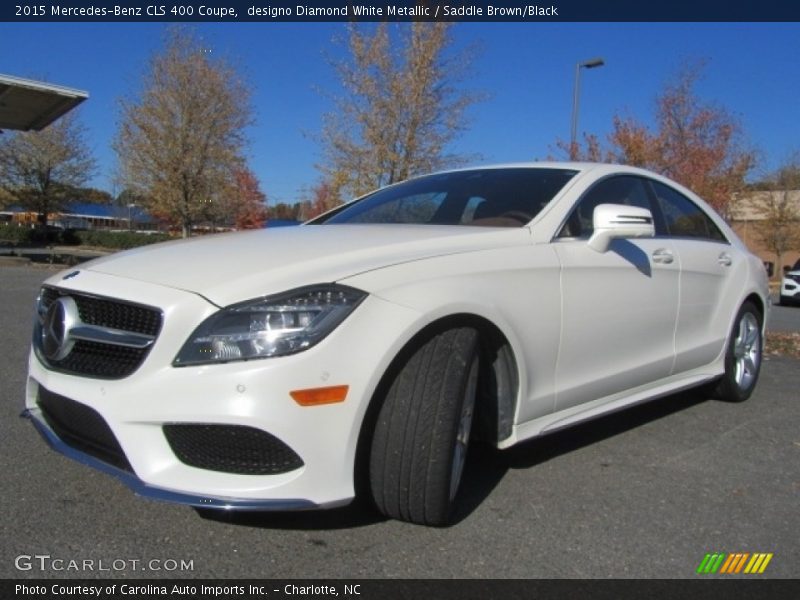 designo Diamond White Metallic / Saddle Brown/Black 2015 Mercedes-Benz CLS 400 Coupe
