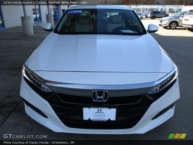 Platinum White Pearl / Ivory 2018 Honda Accord LX Sedan
